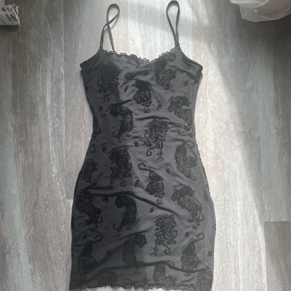 SOLD - Black Lace Slip Dress